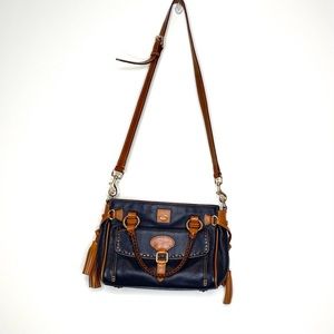 Vintage Dooney & Bourke Purse Navy Pebbled Leather